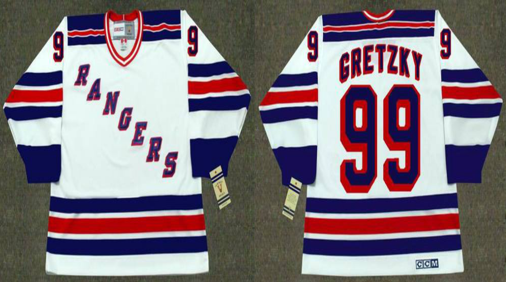 2019 Men New York Rangers 99 Gretzky white style 2 CCM NHL jerseys